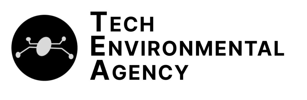 Tech Environmental Agency logo, symbolizing the integration of technology and environmental responsibility.